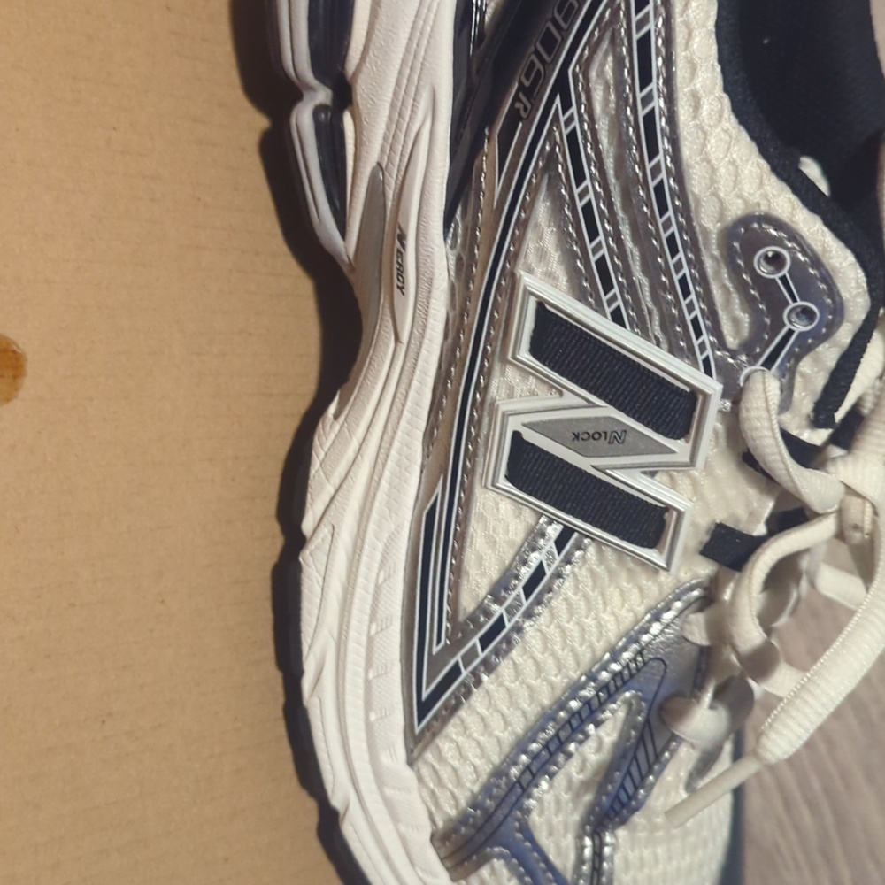 Kids White and Silver Athletic Sneakers - New Balance 1906 - Picture 9 of 11